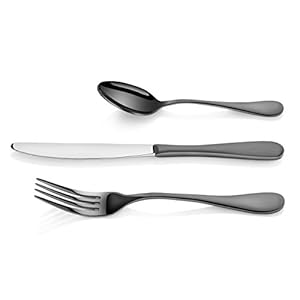 Artaste56914rain1810stainlesssteelflatware36piecesetblackfinishedservicefor12 Urban Country Home Decor Artaste 56914 rain 1810 stainless steel flatware 36 piece set black finished service for 12 urban country home decor