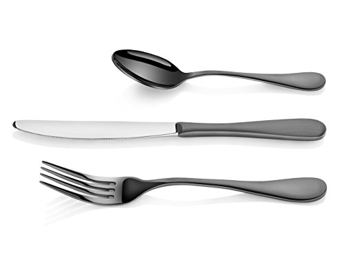 Artaste56914rain1810stainlesssteelflatware36piecesetblackfinishedservicefor12 Urban Country Home Decor Artaste 56914 rain 1810 stainless steel flatware 36 piece set black finished service for 12 urban country home decor
