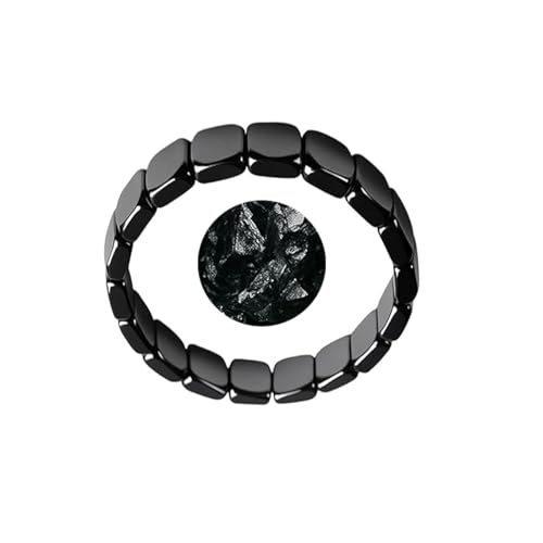 Hematite Bracelet for Men Woman, Naturally healing Stone Beaded bracelets Adjustable Elastic Stretch Bracelets Protection Bracelet Stylish Restore Confidence Inspirational Jewelry