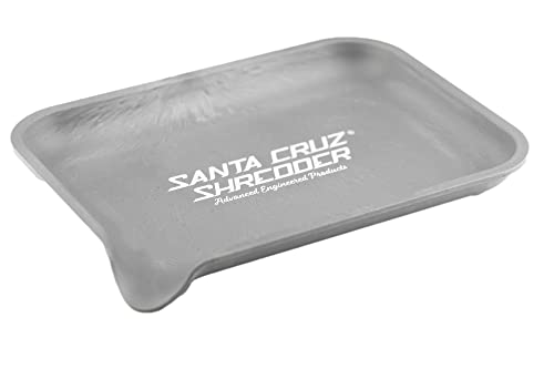 Santa Cruz Shredder Tray With Spout For Easy Filling Smooth Rounded Edges - Small (Grey)
