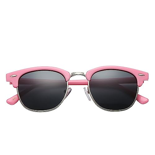 PolarSpex Unisex Retro Classic Stylish Malcom Half Frame Polarized Sunglasses