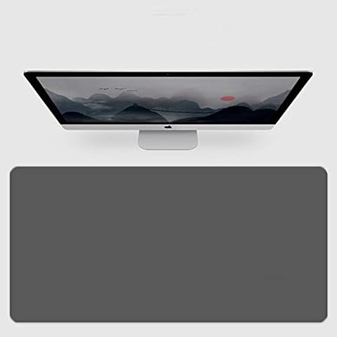 Office Desk Mat, Large Desk Pad, 120x60cm PU Leather Desk Blotter, Waterproof Non-Slip Laptop Mouse Mat for Office and Home-Dark Grey Cover