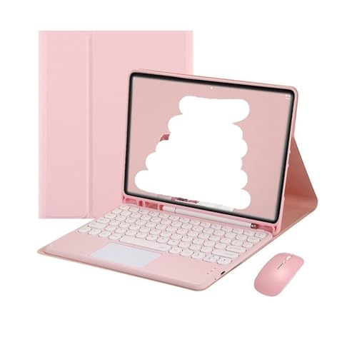 Étui iPad Air 13 2024 clavier souris rose pour le télétravail
