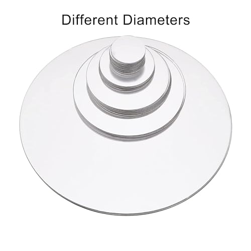 yufana 30 Pack Round Circle Mirrors, Acrylic Mirrors, Mirror Wall Stickers, Mirror Decoration, DIY Acrylic Wall Stickers - Image 3
