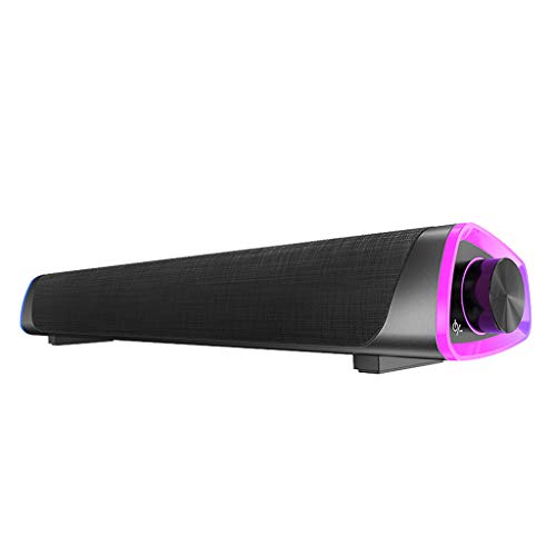 kdjsic Barra de Sonido Envolvente 3D Altavoz Bluetooth 5.0 Altavoces de computadora con Cable Subwoofer est�reo Barra de Sonido para computadora port�til PC Teatro TV