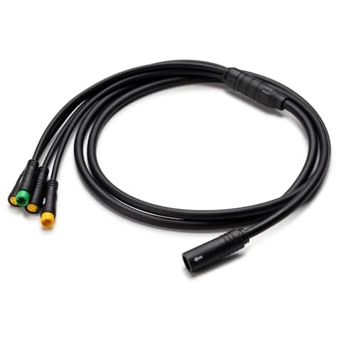 E-Mangue 1T4 Cable Ebike Wiring Harness for BAFANG BBS01B BBS02B BBS HD Mid Drive Motor, Waterproof Cable Connect with Display Brake Thumb Throttle Electric Bicycle Conversion Kits Accessories Cover