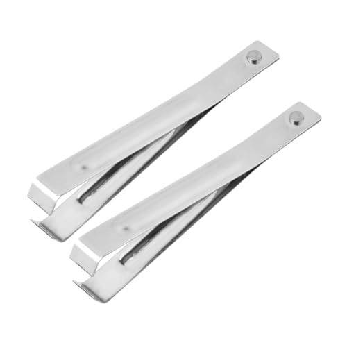 Cabilock 2Pcs Stainless Steel Garlic Peeler Garlic Tweezers for Effortless Skin Removal Essential Kitchen Tool for Easy Garlic Preparation and Cooking