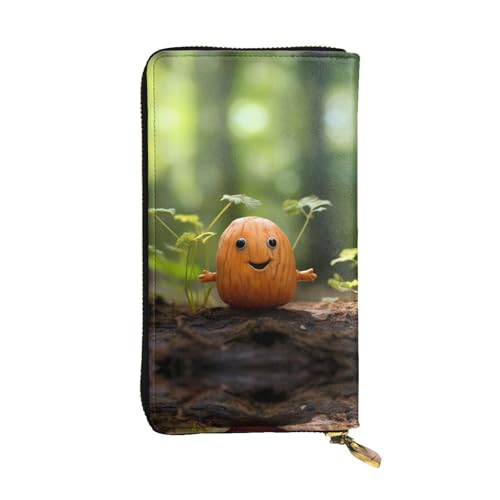 Stylish Cute little potato Printing Leather Wallet - Long Clutch for Women, RDurable Material, 12 Card Slots, Zipper Compartments - Main Image