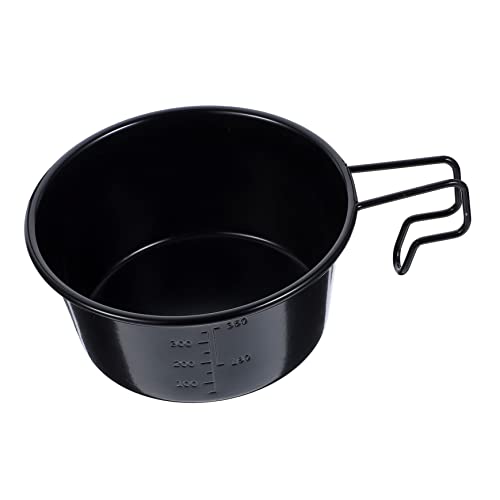 BESPORTBLE Stainless Steel Salad Bowl Handle Multi-purpose Camping Dinnerware Easy-clean 304 Material for Outdoor Home Use