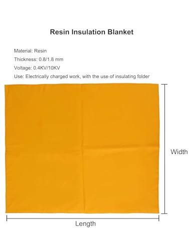 Manta aislante, alfombrilla de seguridad eléctrica resistente al voltaje con abrazaderas, material de resina duradero para seguridad eléctrica