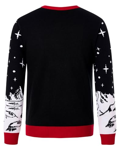 RAISEVERN LED Men Ugly Christmas Sweater Funny Light Up Xmas Party Long Sleeve Knitted Pullover - Image 4