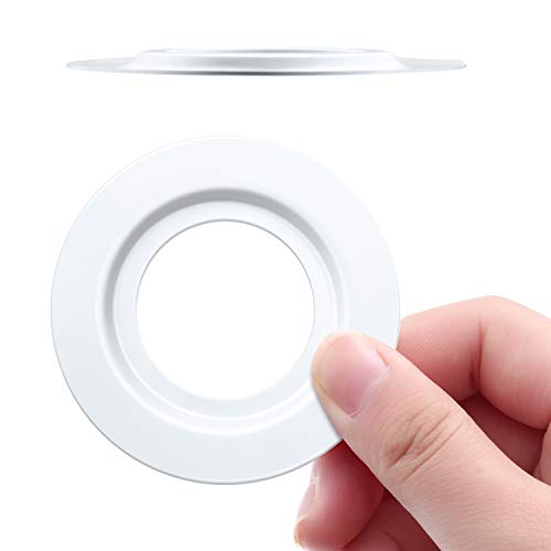 4 Pieces Metal Lamp Shade Reducer Ring for ES/E27 to BC/B22 Plate Light Fitting Lampshade Washer Adaptor Converter(White)
