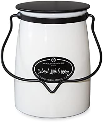Milkhouse Candle Company - Oatmeal, Milk & Honey - Creamery Collection - 22oz Single Cotton Wick Soy Candles with Beeswax - Long Burn Time, Made in The USA - Non Toxic, Premium Scented Candles