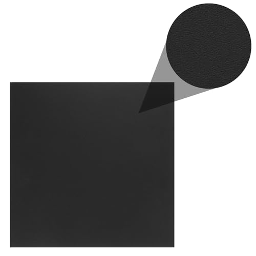 Image of ABS Plastic Sheet 12 x 12 Inch,Flexible Plastic Sheets 1 /8 Inch Thick Thermoplastic Sheet with Leather Texture Black for DIY Crafts Decors 1Pcs
