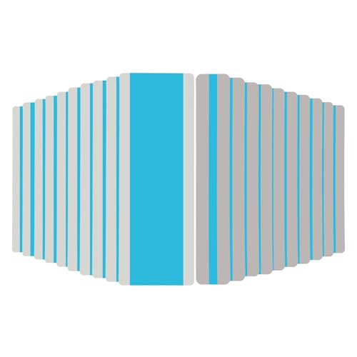 PATIKIL 22 Piezas De Herramientas De Lectura Para Dislexia, 2 Tamaños De Reglas Guía De Lectura, Marcadores De Resaltado Con Superposición Colorida Para Maestros, Azul