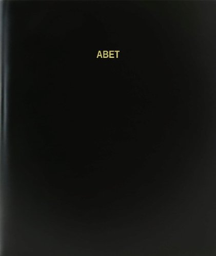 BookFactory Abet Log Book/Journal/Logbook - 120 Page, 8.5''x11'', Black Hardbound (XLog-120-7CS-A-L-Black(Abet Log Book))