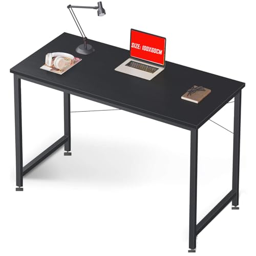 Duramex (TM) Study Computer Desk Table 39 inches 100cm Long 24 inches 60cm Wide Large Table Workstation for Home Office, Black