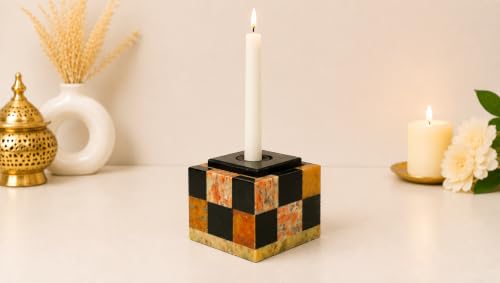 Image of Soapstone (Marble) Incense Stick Holder Agarbatti Stand Candle Holder Dhoop Stick Burner | for Pooja Puja at Mandir, Temple, Home, Office, Decorative Showpiece (Multicolor)