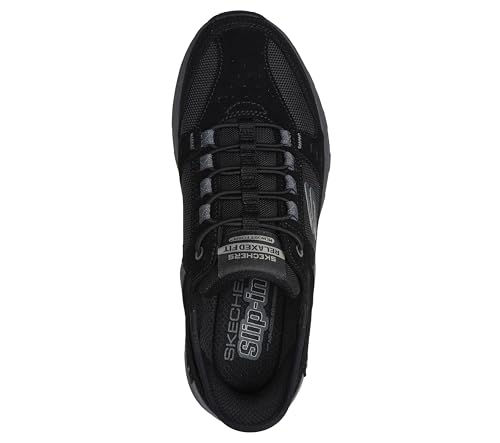 Skechers Men's Oak Canyon Consistent Winne Hands Free Slip-in Sneaker,Black/Charcoal,10.5