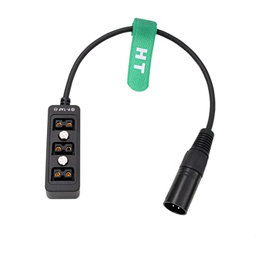 Adaptador XLR a D-Tap triple de 12V para grabaciones de vídeo en exteriores sin interrupciones
