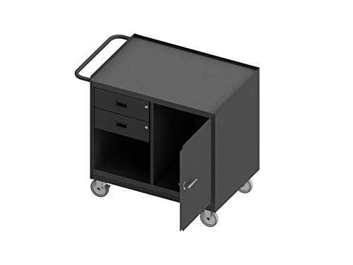 Durham 3118-95 Mobile Bench Cabinet, 1 Door, Steel top