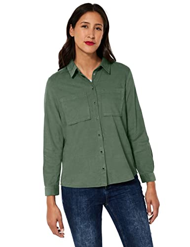 STREET ONE Damen A343445 Hemdbluse, Novel Green, 46