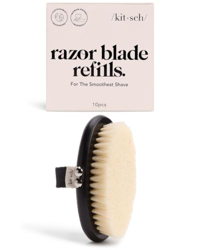 Kitsch Double Edge Razor Blades Refills & Dry Brushing Body Brush with Discount - image 1
