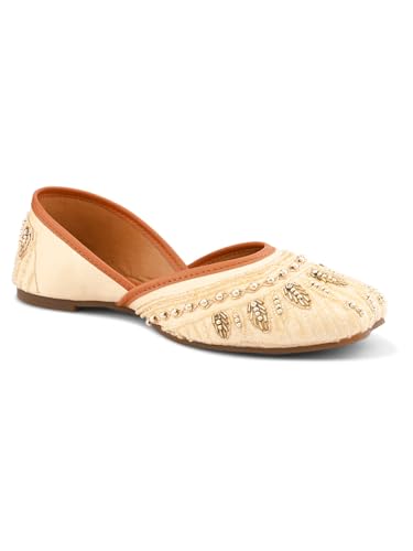 Image of XE Looks Jutti | Handcrafted Ethnic Punjabi Jutties with Intricate Bead & Sequin Embellishments | Comfortable & Stylish Footwear For Girls & Women