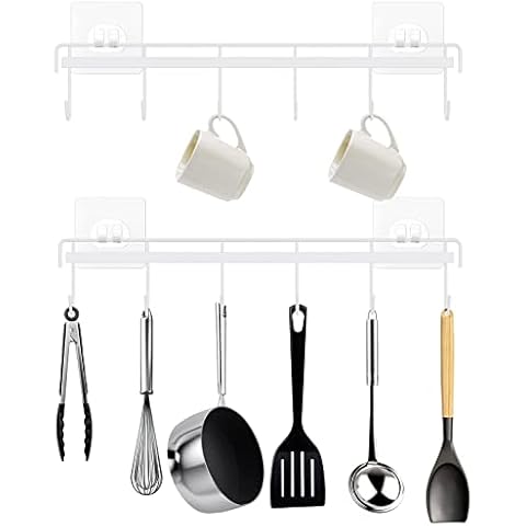 Jeowoqao Wall Mounted Utensil Hooks Cover