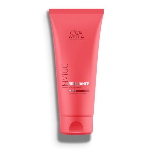 Wella Professionals Invigo Brilliance Conditioner for Coarse Hair | Intense Color Protection & Maintains Vibrancy | Formulated with Lime Caviar