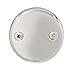 Westbrass D329-26 3-1/8" Two-Hole Bathtub Overflow Faceplate and Screws, Polished Chrome