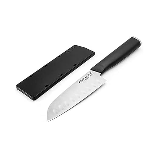 Faca Santoku KitchenAid Classic, 12,7 cm, preto
