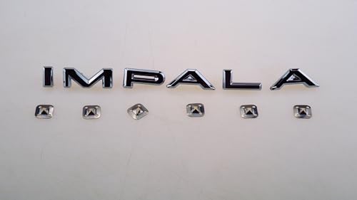 Image of 2Pc 1964 64 Impala Quarter Panel Emblems 3D Badge Letters Nameplate Replacement for Impala (Chrome)