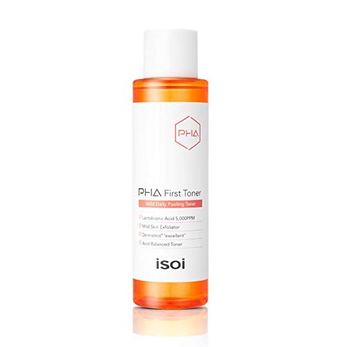 isoi PHA First Toner 210ml (7.10 fl oz)-Mild Daily Peeling Facial Toner, exfoliating, Cleaning, Even Out Skin Barrier, Natural derived PHA, Balancing skin's pH Level