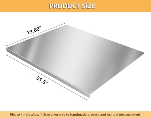 Stainless-Steel-Chopping-Board-with-Lip-315x-197-Large-Steel-Cutting-Board-with-Rolling-Pin-Metal-Noodle-Board-Pastry-Board-Kneading-Dough-Board-Stove-Top-Cutting-Board-for-Kitchen