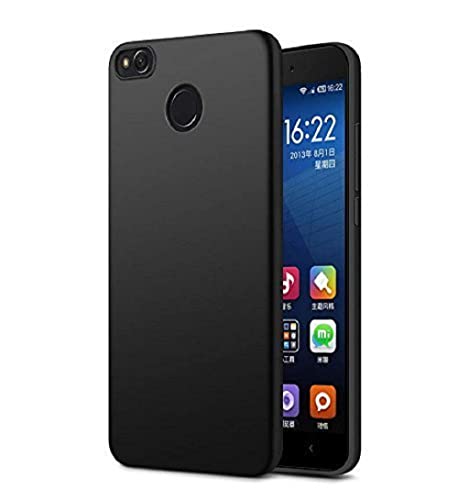 Image of Mobile Back Cover Case for Xiaomi Redmi 4 (Silicone Case|CameraProtection|Black SC1510)