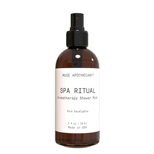 Muse Apothecary Spa Ritual Shower Mist Pure Eucalyptus Oil – Eucalyptus Spray for Shower, Bath & Linen – Spa & Shower Spray Aromatherapy – Eucalyptus Room Spray – Eucalyptus Essential Oil Spray 2oz
