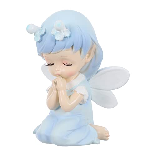 Veemoon Statues de Résine Angel Girl Figurines: Bureau Blue Angel Chérubins Figure Prière Angel Sculpture pour La Décoration de Ménage à Domicile de Plein Air Intérieur Cover