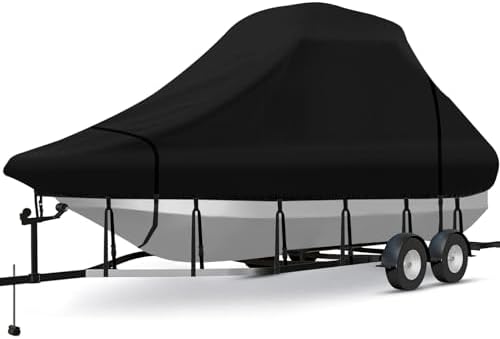23' - 25' Wide Bow 900D Wake Tower Boat Cover, Cover The Ski/Wakeboard Tower And Boat,Metal - View #3