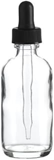 Premium Vials 22OBRCDP0036-ZT 2 Oz (60 ml) Clear Boston Round Glass Bottle with Dropper (Pack of 36)