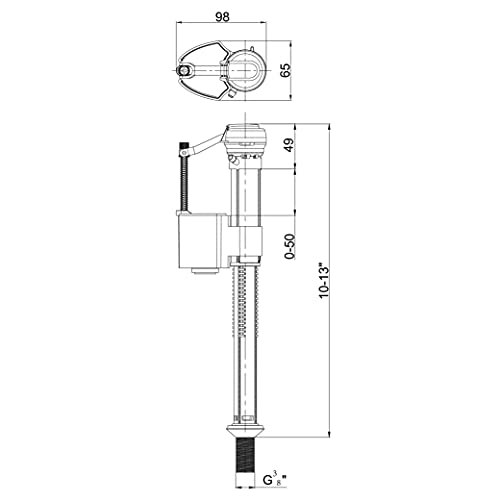 Mirtak Ca-40117 - Galleggiante verticale compatto
