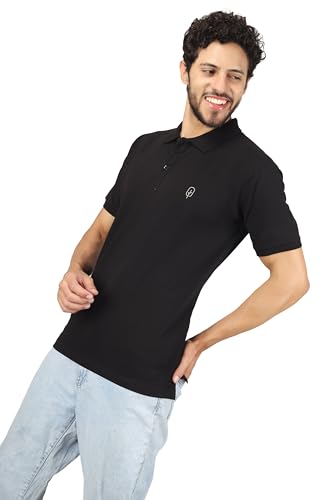 Image of Men's Regular Fit Polo Collar Half Sleeve T-Shirt Cotton Blend Polo T-Shirt Comfortable Lightweight Plain T-Shirt
