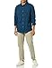 Amazon Essentials Men's Standard-Fit Long-Sleeve Two-Pocket Utility Shirt, Indigo, Small