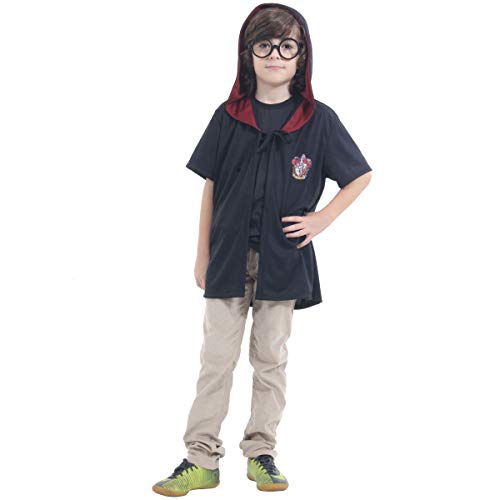 Fantasia Original do Harry Potter Infantil Com Capuz e Óculos (P 2-4)
