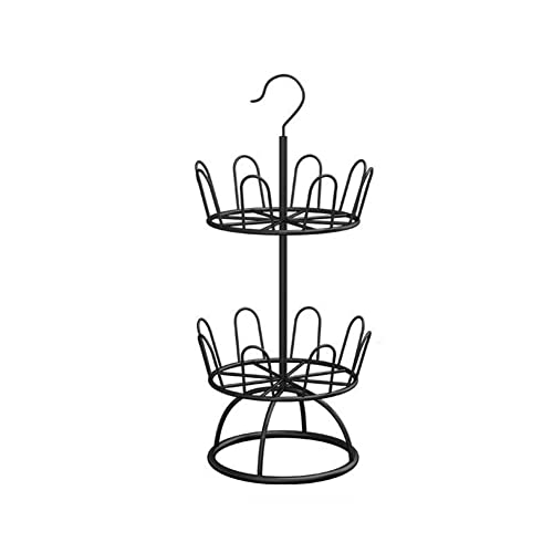 MEMETARO シューズハンガー 靴収納 2段 16連 靴乾燥ラック 洗濯ハンガー 多機能シューズラック 靴干しハンガー 吊り干し シューズ水切り 鉄製 耐久性(ブラック)