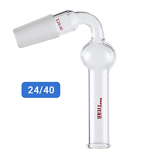 Adamas-Beta Glass Drying Tube Adapter 75 Degree Bent Lab Drying Tubes With 24/40 Standard Taper Joint Lab Glassware #TOP2