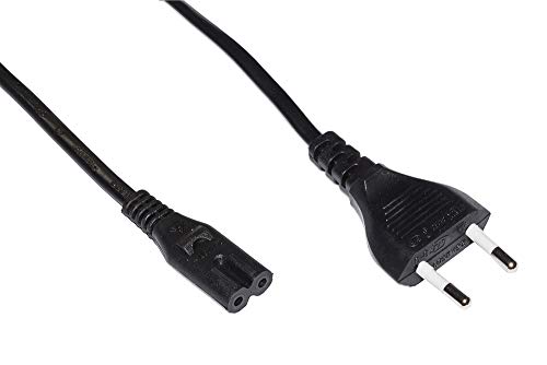 LINK LKC730 - Cable de alimentación con Enchufe Italiano Bipolar – Toma 8 Forma Recta Hembra C7 MT.3