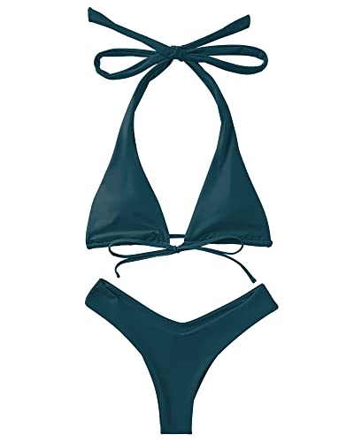 Bikini brésilien string triangle RXRXCOCO réglable pour un bronzage parfait