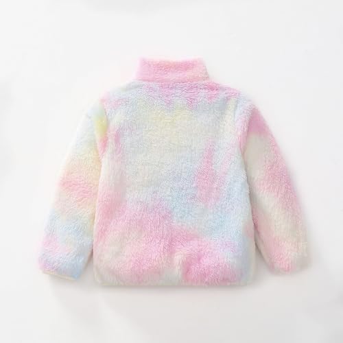 Toddler Kids Fleece Jacket Coat Girls Zip Up Warm Plush Sweater Lightweight Plush Trendy Comfort Pullover Clothes Winter4