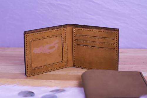 Men's New Staffordshire Bull Terrier Handmade Genuine Pull-up Leather Wallet2